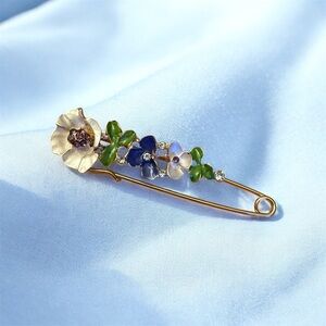 Blue Pin Brooch